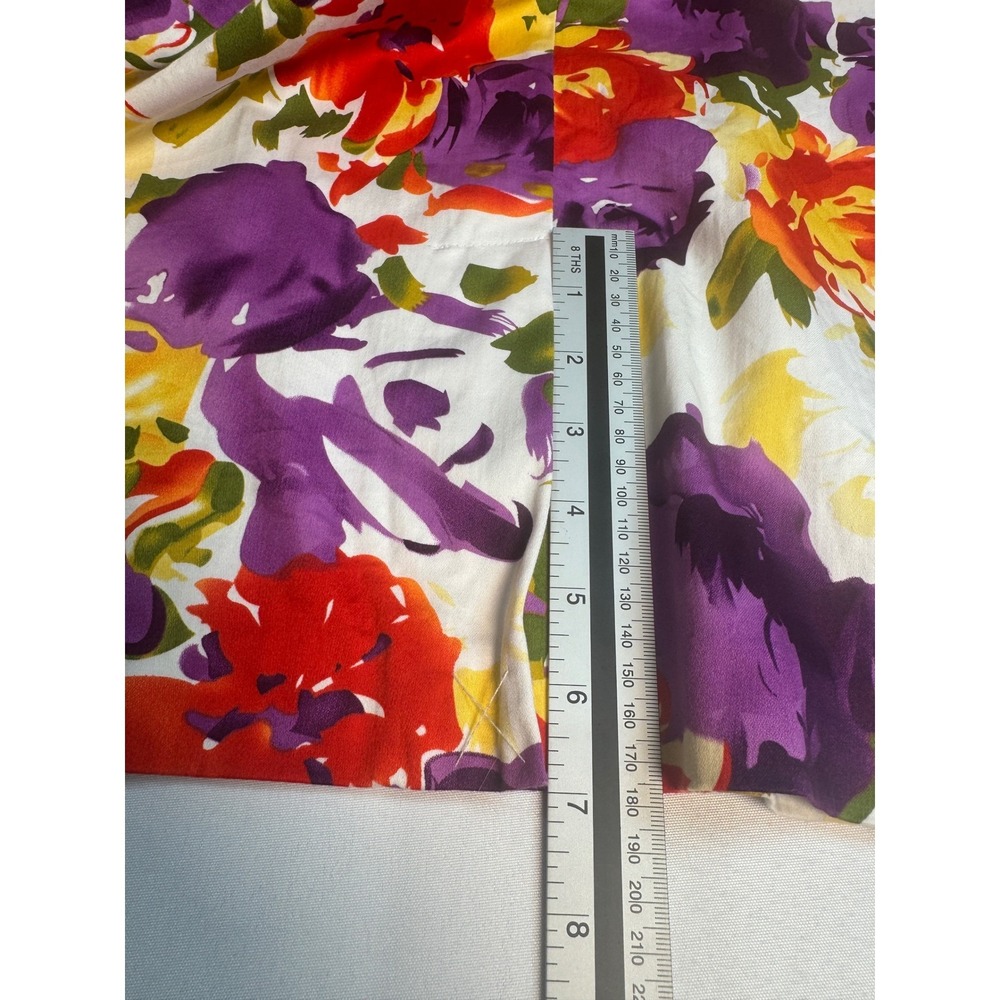 Danny & Nicole Womens Dress Size 8 Floral Sleeveless Sheath Cotton Blend Purple - Picture 6 of 8
